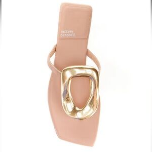 Jeffrey Campbell Linques Leather Ornament Flats Sandals